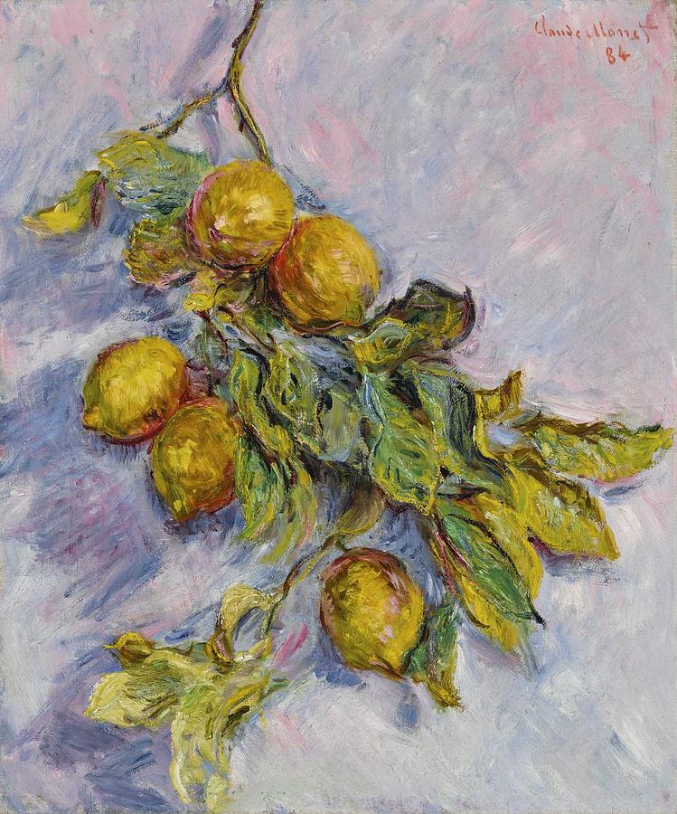 lemons in art: Claude Monet, Branch of Lemons, 1884, private collection.
