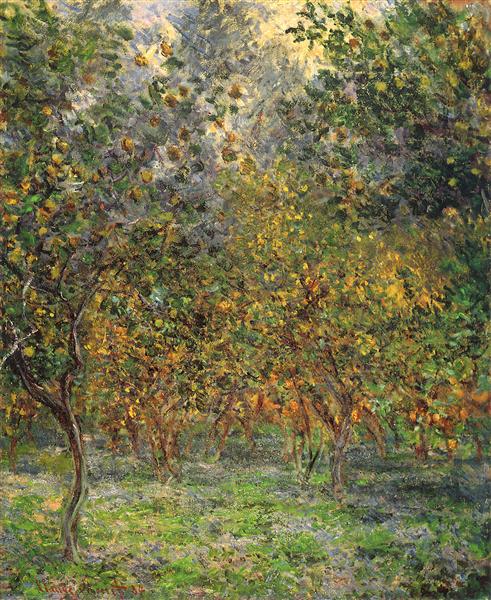 lemons in art: Claude Monet, Under the Lemon Trees, 1884, Ny Carlsberg Glyptotek, Copenhagen, Denmark.
