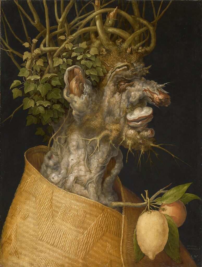 lemons in art: Giuseppe Arcimboldo, Winter, 1563, Kunsthistorisches Museum, Vienna, Austria.
