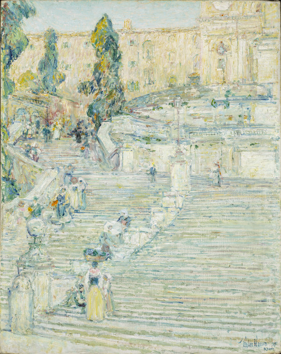 Childe Hassam: Childe Hassam, The Spanish Stairs, Rome, 1897, Los Angeles County Museum of Art, Los Angeles, CA, USA.
