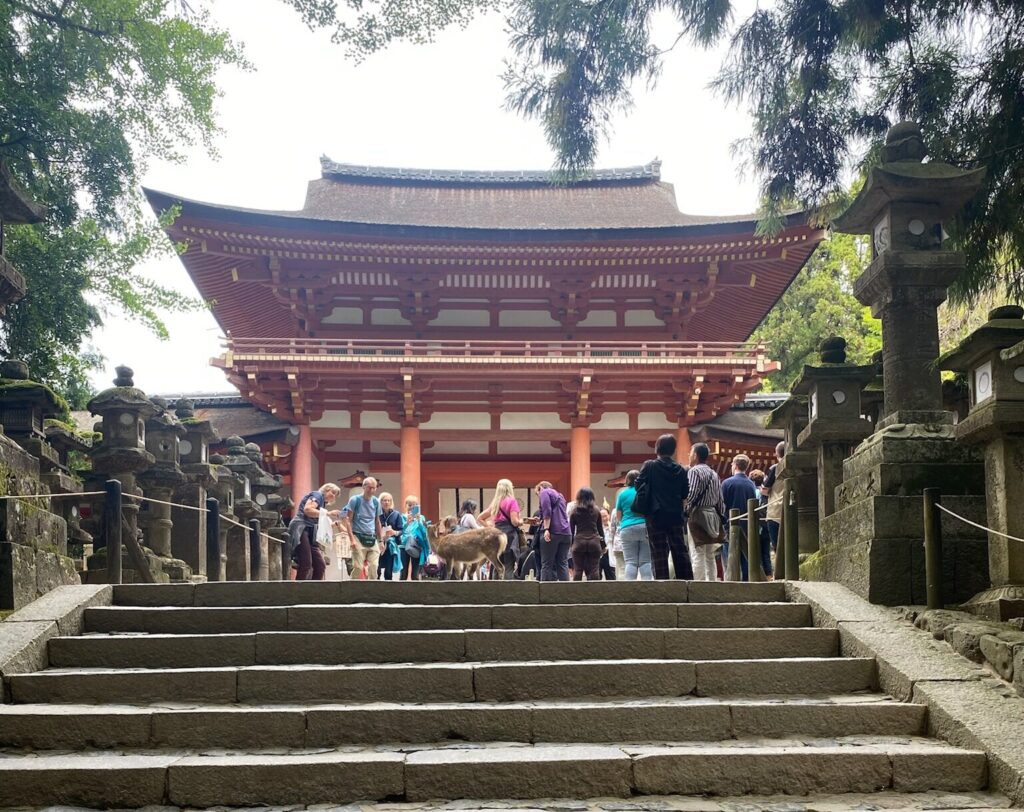 Hiroshige Thirty-Six Views of Mount Fuji: Tourists at Kasuga Taisha Shrine in Nara Prefecture, Japan. Photograph by the author, 2023.
