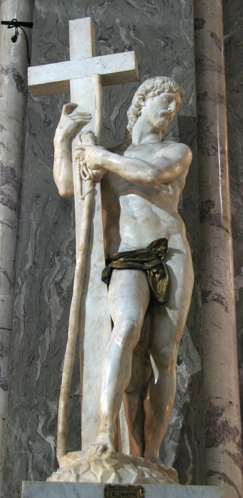 renaissance workshop: Michelangelo, Risen Christ, 1519-1521, Santa Maria sopra Minerva, Rome, Italy.
