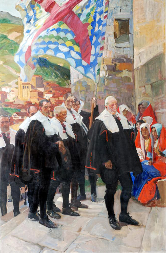 Vision of Spain: Joaquín Sorolla, Vision of Spain: Navarra. El Consejo del Roncál (Navarra. The Council of Roncál), 1914, Hispanic Society of America, New York City, NY, USA.
