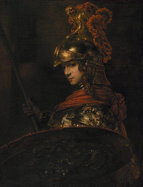 Athena in art: Rembrandt van Rijn, Pallas Athena, 1655, Calouste Gulbenkian Museum, Lisbon, Portugal.
