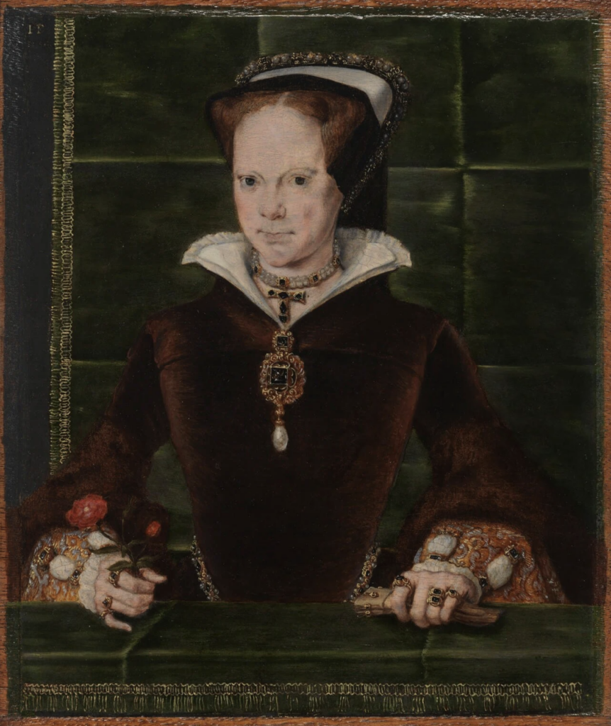 The Execution of Lady Jane Grey: Hans Eworth, Queen Mary I, 1554, National Portrait Gallery, London, UK.
