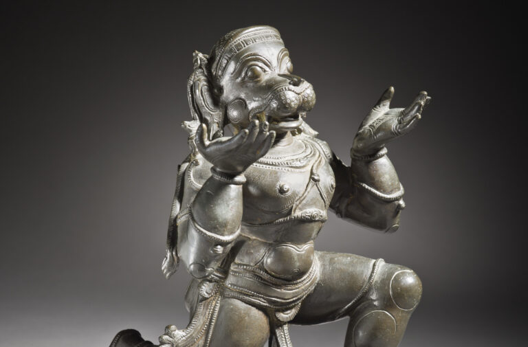 Hanuman: Copper alloy sculpture of Hanuman, ca. 1600, Los Angeles County Museum of Art, Los Angeles, CA, USA.
