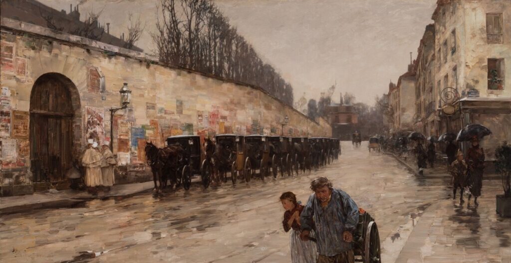 Childe Hassam: Childe Hassam, Une Averse, Rue Bonaparte, 1887, Terra Foundation for American Art/Smithsonian American Art Museums, Washington, DC, USA.
