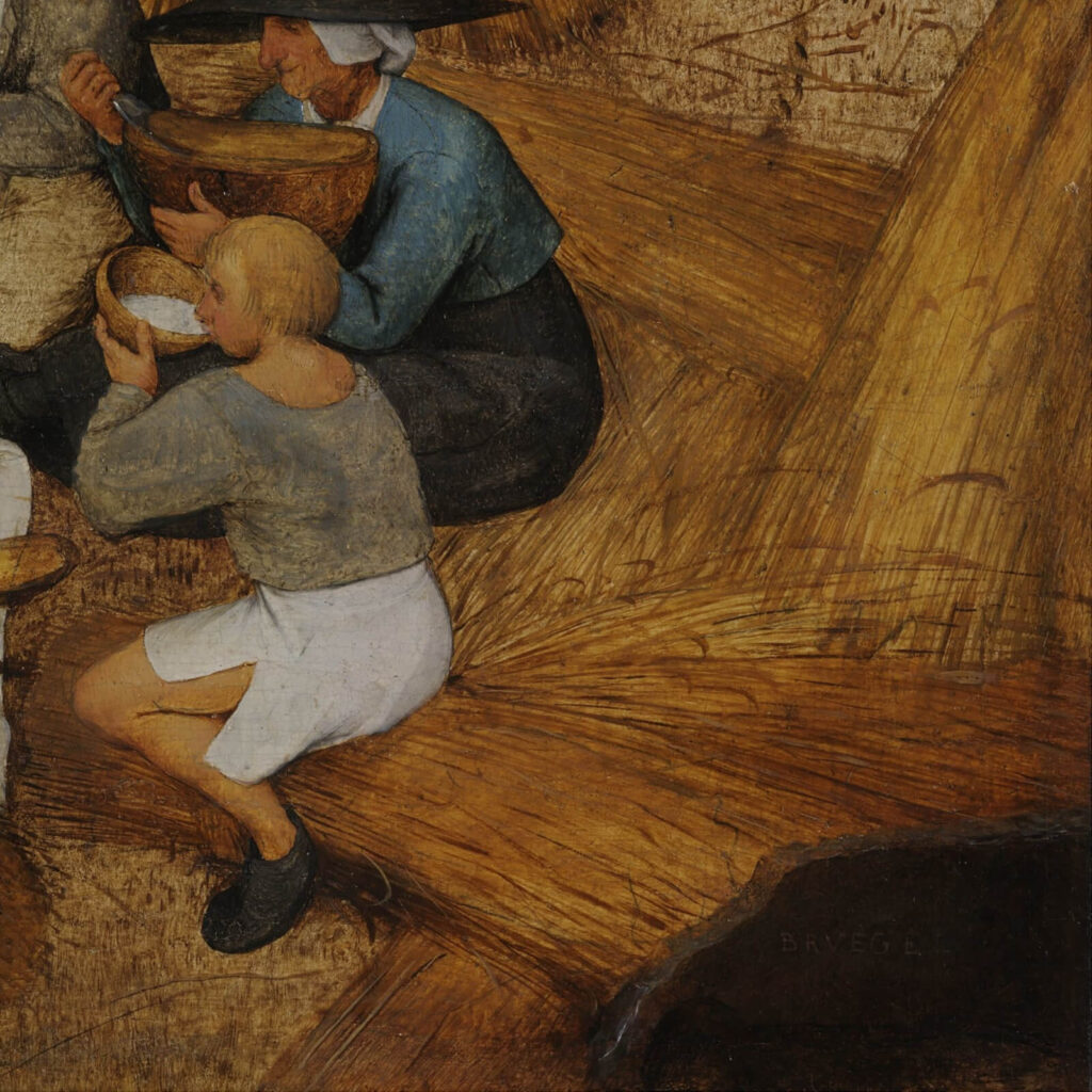 The Harvesters: Pieter Bruegel the Elder, The Harvesters, 1565, Metropolitan Museum of Art, New York City, NY, USA. Detail.
