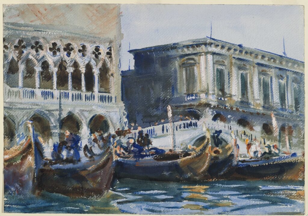 Venice: John Singer Sargent, La Riva, ca. 1903–1904, Brooklyn Museum, New York City, NY, USA.
