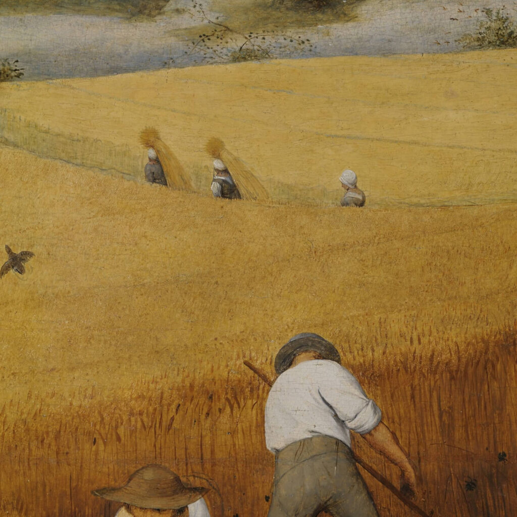 The Harvesters: Pieter Bruegel the Elder, The Harvesters, 1565, Metropolitan Museum of Art, New York City, NY, USA. Detail.
