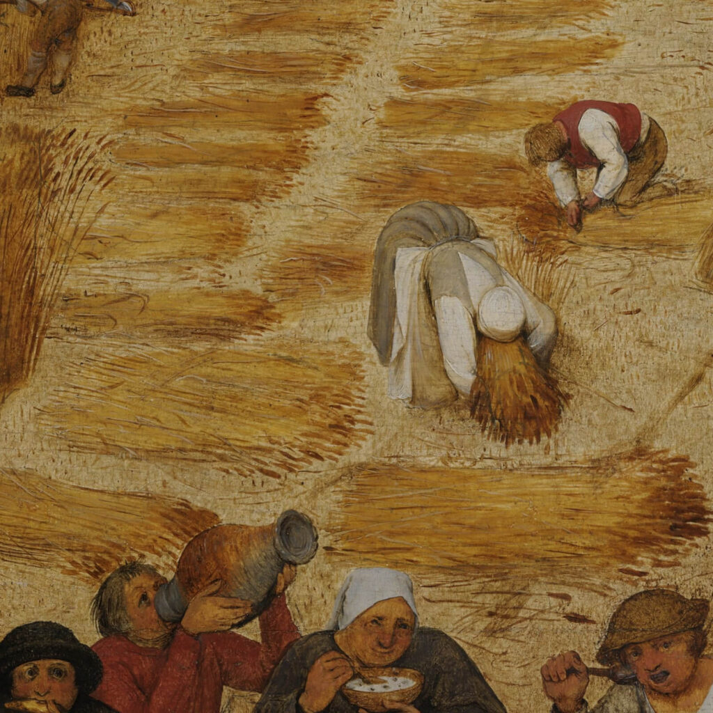 The Harvesters: Pieter Bruegel the Elder, The Harvesters, 1565, Metropolitan Museum of Art, New York City, NY, USA. Detail.
