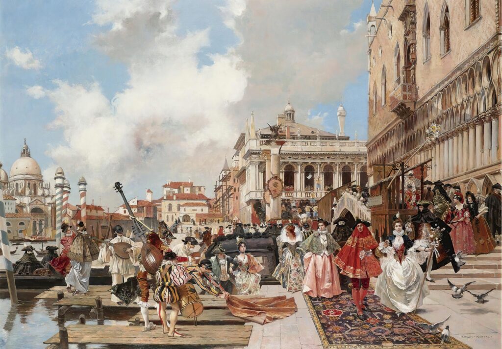 Venice: François Flameng, The Carnival, Venice.
