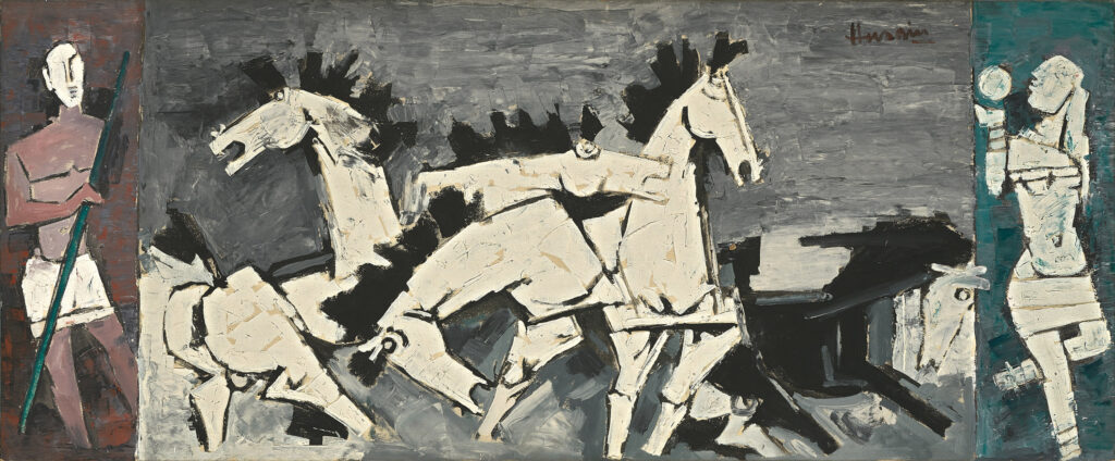 MF Husain: M. F. Husain, Untitled, ca 1970. AstaGuru.
