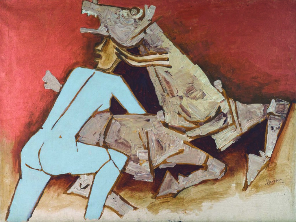 MF Husain: M. F. Husain, Untitled, ca 1970. AstaGuru.
