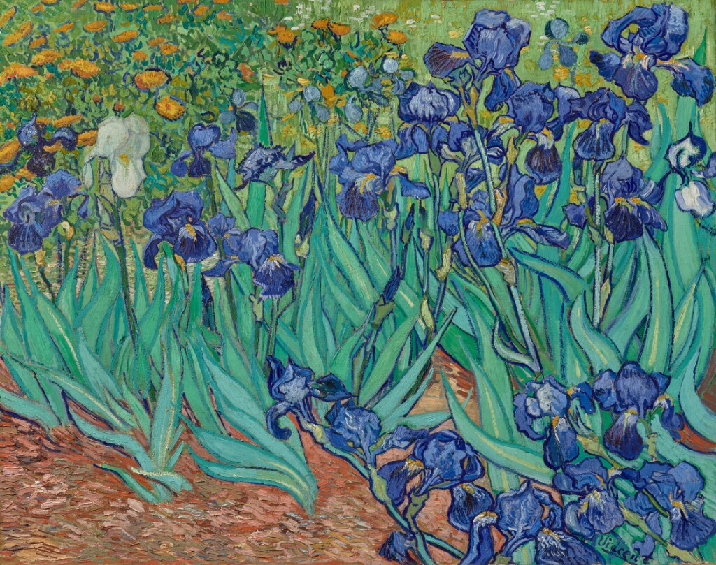 Vincent van Gogh paintings: Vincent van Gogh, Irises, 1889, Getty Museum, Los Angeles, CA, USA.
