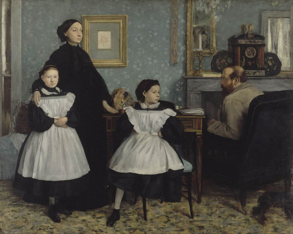 Edgar Degas: Edgar Degas, The Bellelli Family, 1858–1867, Musée d’Orsay, Paris, France.
