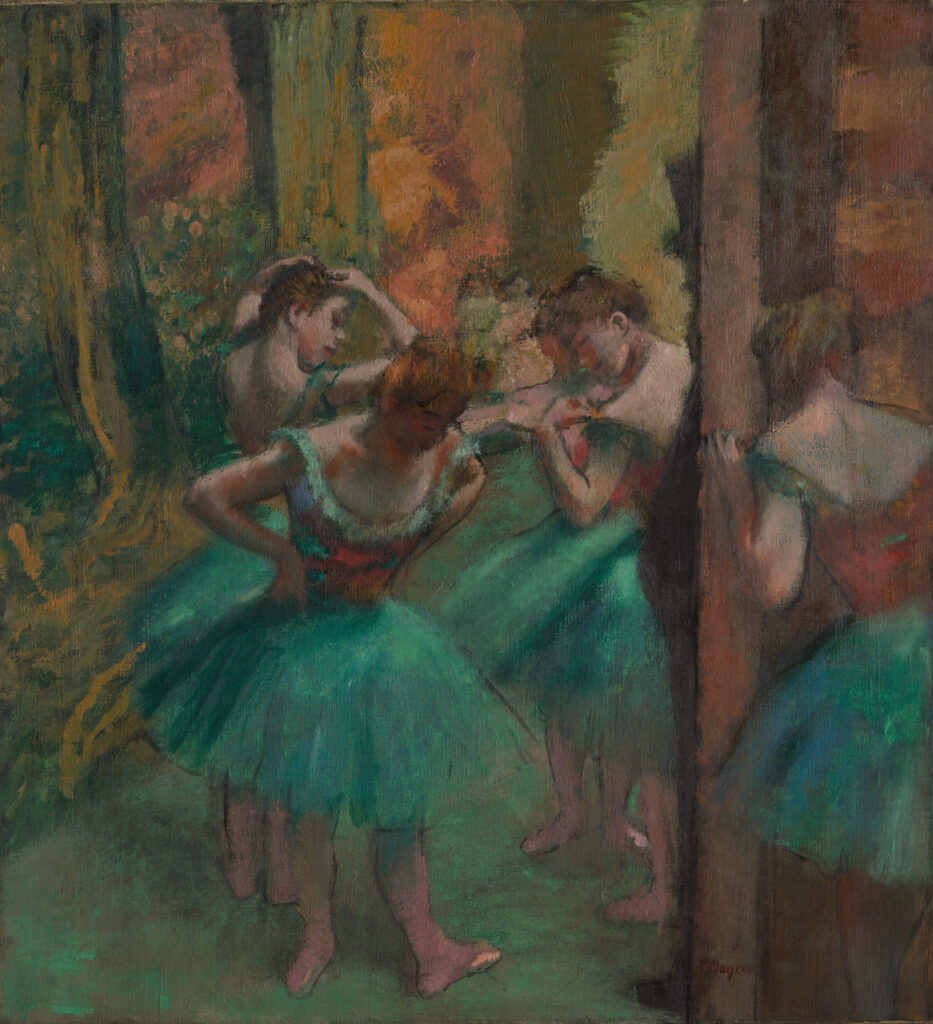 Edgar Degas: Edgar Degas, Dancers, Pink and Green, c. 1890, Metropolitan Museum of Art, New York City, NY, USA.
