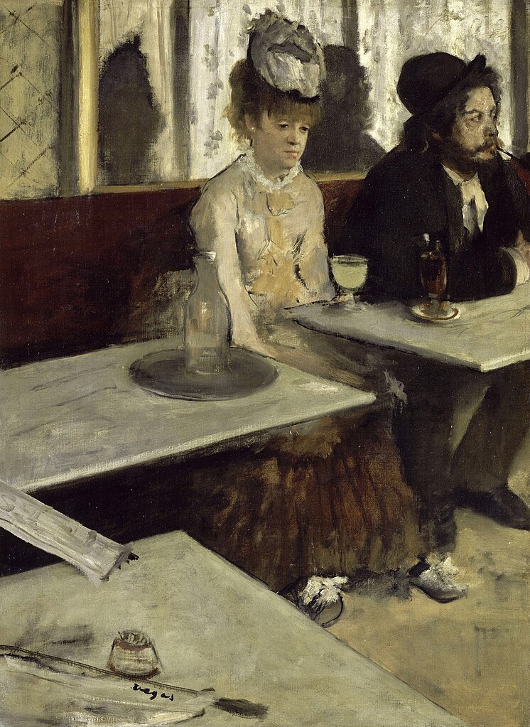 Edgar Degas: Edgar Degas, In a Café (The Absinthe Drinker), 1875–1876, Musée d’Orsay, Paris, France.
