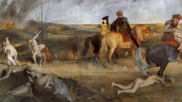 Edgar Degas: Edgar Degas, Scene of War in the Middle Ages, 1865, Musée d’Orsay, Paris, France.
