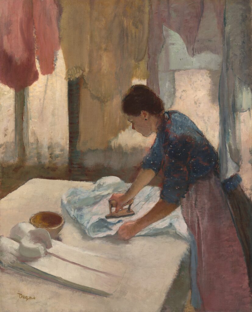 Edgar Degas: Edgar Degas, Woman Ironing, 1876–1877, National Gallery of Art, Washington, DC, USA.
