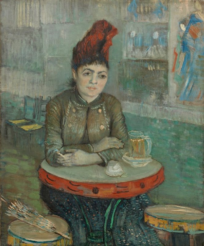 Vincent van Gogh paintings: Vincent van Gogh, In the Café: Agostina Segatori in Le Tambourin, 1887, Van Gogh Museum, Amsterdam, Netherlands.
