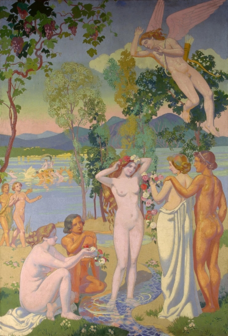 maurice denis: Maurice Denis, Panel 1. Eros is Struck by Psyche’s Beauty, 1908, State Hermitage Museum, Saint Petersburg, Russia.
