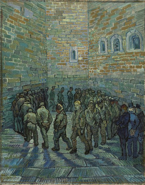 Vincent van Gogh paintings: Vincent Van Gogh, Prisoners’ Round (after Gustave Doré), 1890, Pushkin State Museum of Fine Arts, Moscow, Russia.
