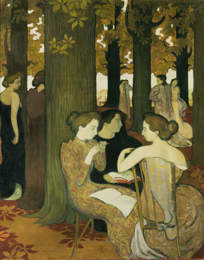 maurice denis: 

Maurice Denis, Les Muses, 1893, Musée d’Orsay, Paris, France.


