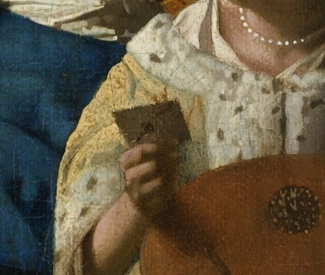 Girl Reading a Letter at an Open Window: Johannes Vermeer, The Love Letter, c. 1669-1670, Rijksmuseum, Amsterdam. Detail.
