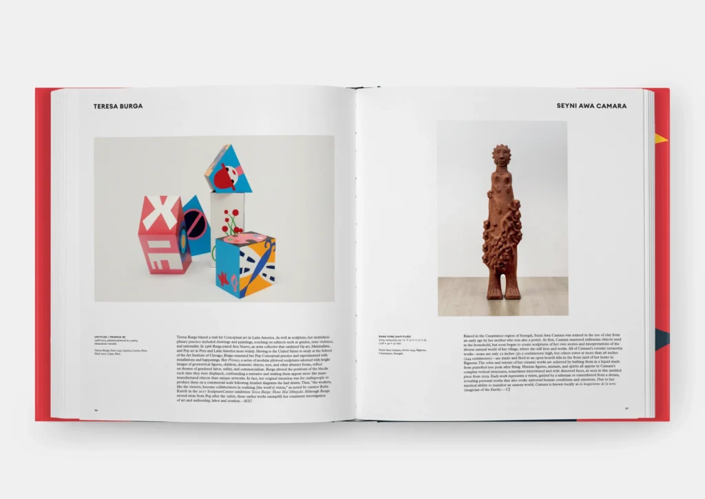 great women sculptors: Entries on Teresa Burga and Seynia Awa Camara in: Great Women Sculptors, Phaidon 2024. Publisher’s website.
