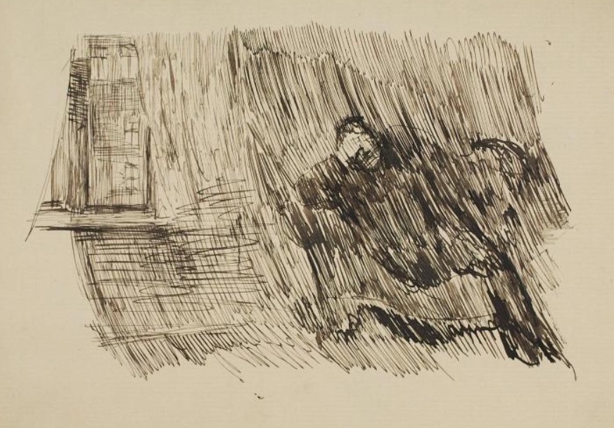 Edvard Munch Vampire: Edvard Munch, On the Sofa, 1889–1891, pen, Munch Museum, Oslo, Norway.
