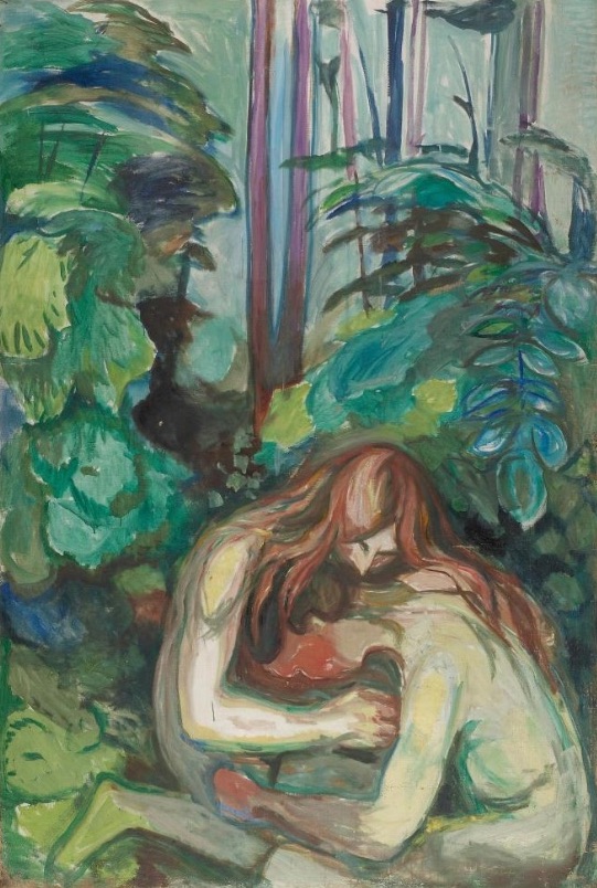 Edvard Munch Vampire: Edvard Munch, Vampire in the Forest, 1924–1925, oil on canvas, Munch Museum, Oslo, Norway.
