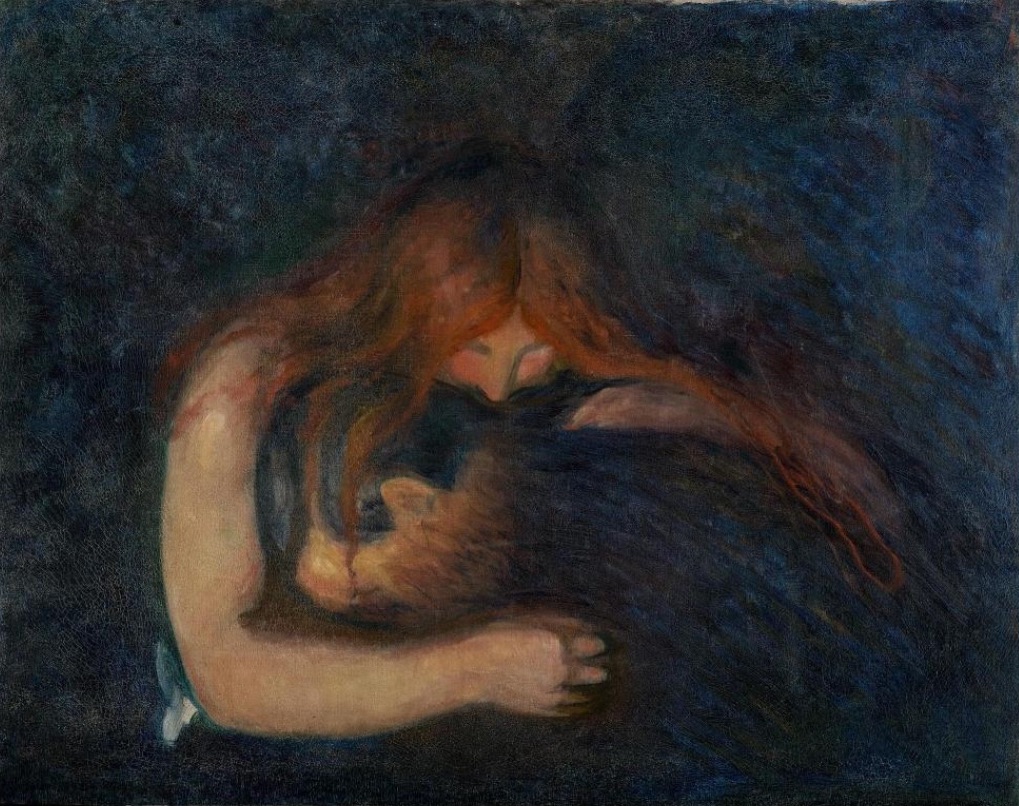 Edvard Munch Vampire: Edvard Munch, Vampire, 1893, oil on canvas, Munch Museum, Oslo, Norway.
