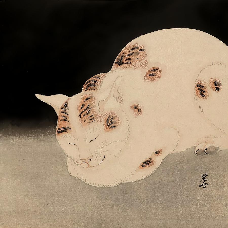 Cats in Japanese Art: Kawanabe Kyosai, Sleeping Cat, 1880s, Museum of Fine Arts Boston, Boston, MA, USA.
