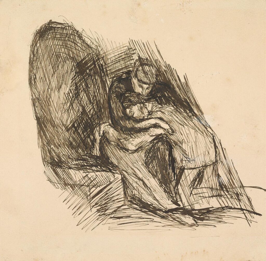 Edvard Munch Vampire: Edvard Munch, Vampire/Consolation, 1889–1892, pen, Munch Museum, Oslo, Norway.
