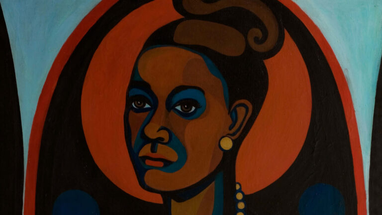 Faith Ringgold Self-Portrait: Faith Ringgold, Self-Portrait, 1965, Brooklyn Museum, New York City, NY, USA. Detail.
