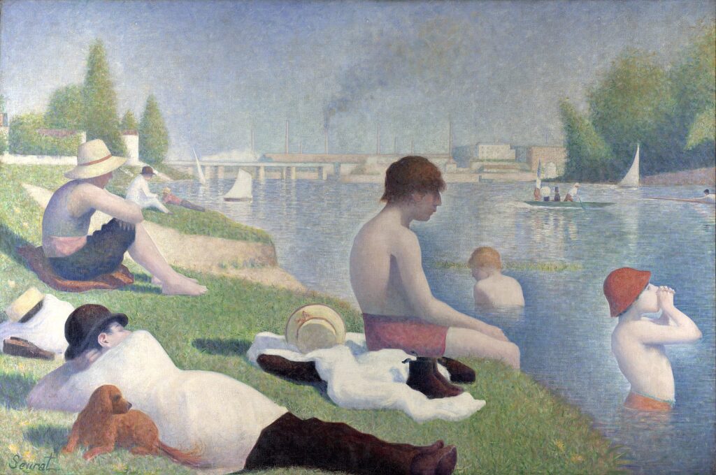 Artworks to improve mood: Artworks to Improve Your Mood: Georges Seurat, Bathers at Asnières, 1884, National Gallery, London, UK.
