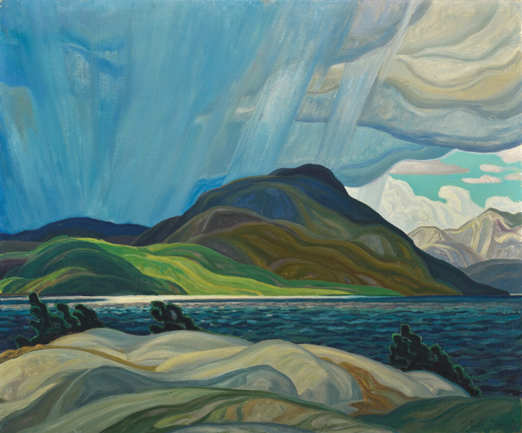 Group of Seven: Franklin Carmichael, Lake Wabagishik, 1928, oil on canvas, 101.5 x 122 cm (39 15/16 x 48 in.), Gift of Shulton of Canada Ltd., McMichael Canadian Art Collection, Kleinburg, Canada.
