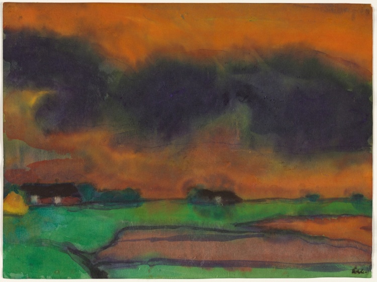 emil nolde: Emil Nolde, Marsh Landscape, 1916, Cleveland Museum of Art, Cleveland, OH, USA.
