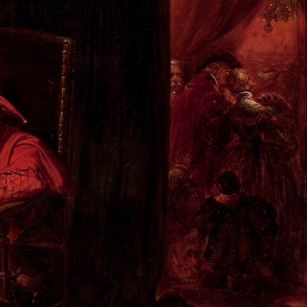 Lady Gaga's Harlequin Cover: Jan Matejko, Stańczyk, 1862, Warsaw National Museum, Warsaw, Poland. Detail.
