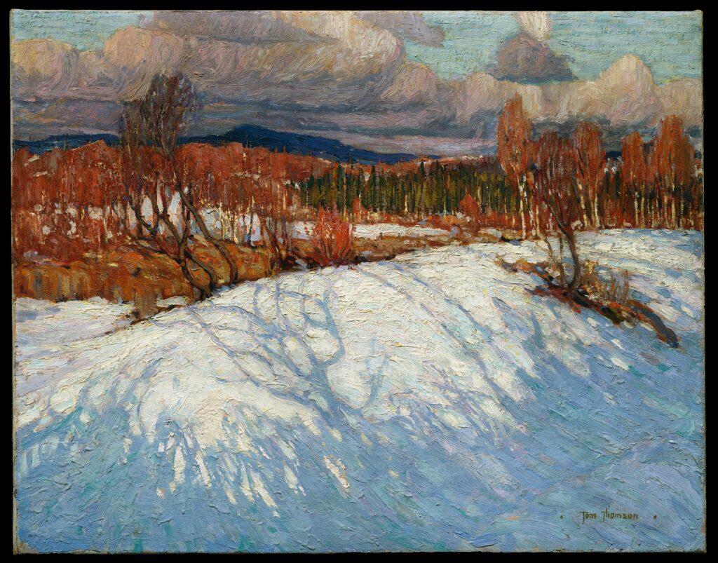 Tom Thomson: Tom Thomson, In Algonquin Park, 1914, McMichael Canadian Art Collection, Kleinburg, Canada.
