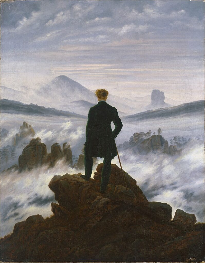 Artworks to improve mood: Artworks to Improve Your Mood: Caspar David Friedrich, Wanderer above the Sea of Fog, 1818, Hamburger Kunsthalle, Hamburg, Germany.
