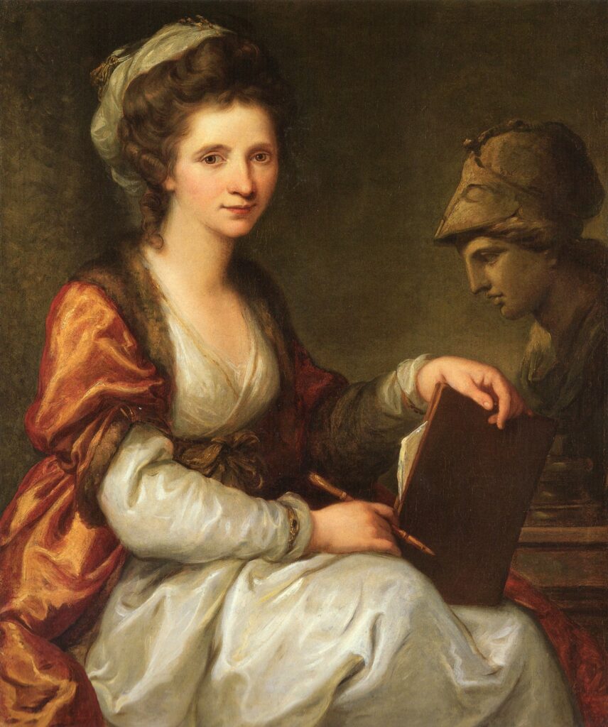 Angelica Kauffman Helen of Troy: Angelica Kauffman, Self-Portrait with Bust of Minerva, c. 1784, Bündner Kunstmuseum, Chur, Switzerland.



