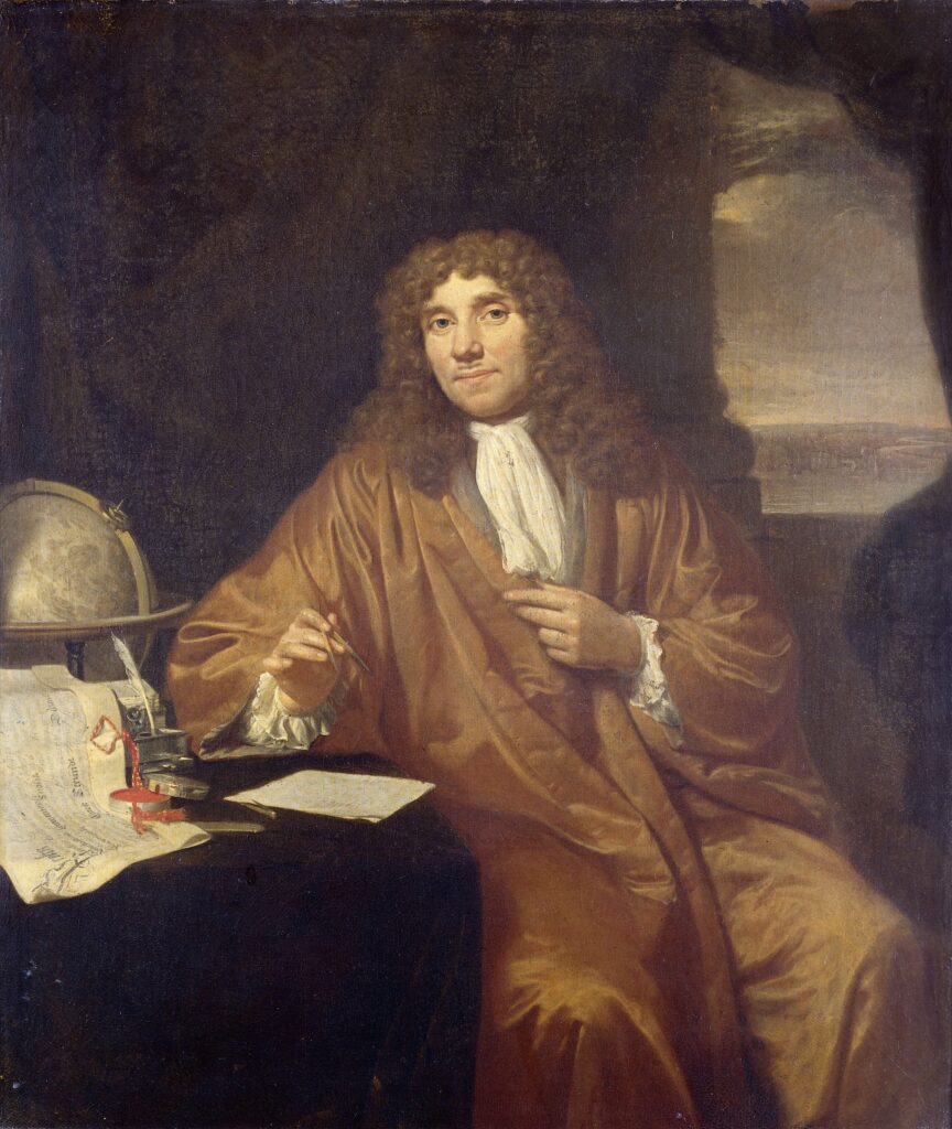 Vermeer Science: Jan Verkolje, Portrait of Anthonie van Leeuwenhoek, Natural Philosopher and Zoologist in Delft, 1686, Rijksmuseum, Amsterdam, Netherlands.
