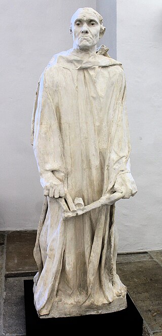 burghers of calais: Auguste Rodin, Plaster figure of Jean d’Aire, c.1884-95, Albertinum, Dresden, Germany (Photograph by Dguendel via Wikimedia Commons, CC BY 4.0)
