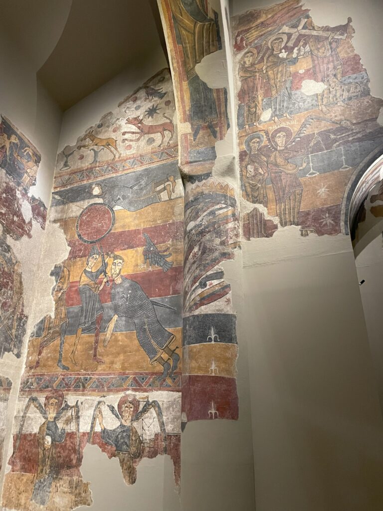 Romanesque art Barcelona: Frescoes from Santa Maria in Taüll, 1123, Museu Nacional d’Art de Catalunya, Barcelona, Spain. Photograph by the author.
