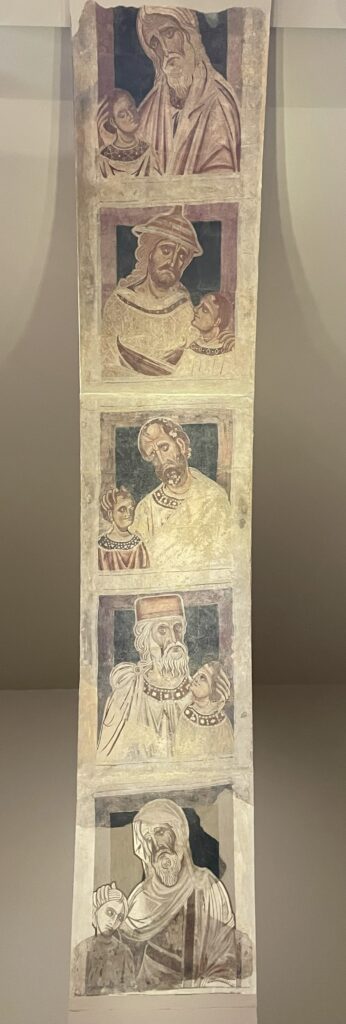 Romanesque art Barcelona: Frescoes from the Chapterhouse of Santa Maria in Sigena, 1196–1208, Museu Nacional d’Art de Catalunya, Barcelona, Spain. Photograph by the author.
