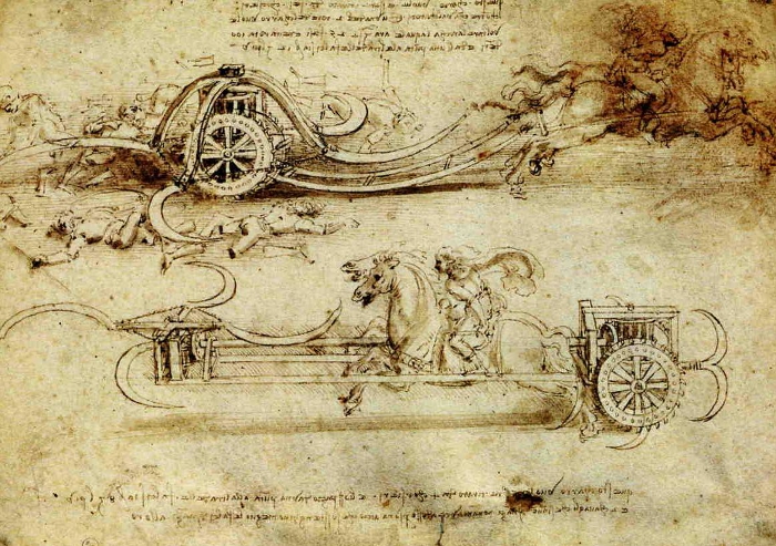 Ken Burns Leonardo da Vinci: Leonardo da Vinci, Scythed Chariot, 1483–1485, National Gallery, Turin, Italy.
