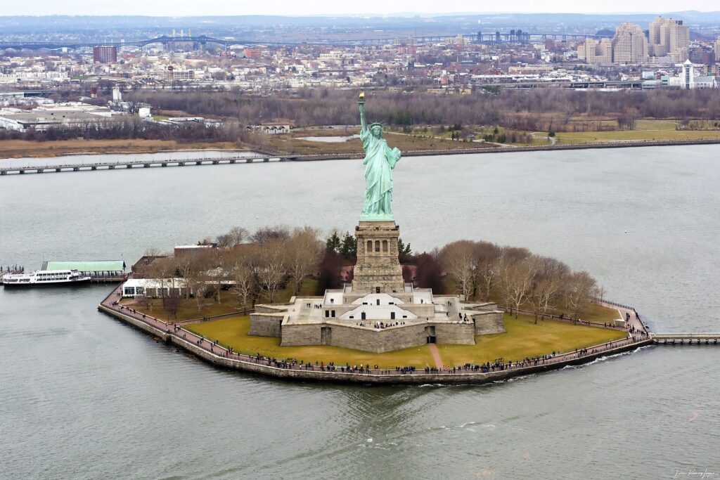 Statue of Liberty: View of the Liberty Island, New York City, NY, USA. Photograph by Don Ramey Logan, 2014 via Wikimedia Commons (CC BY 4.0).
