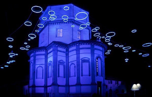 rebecca horn: Rebecca Horn, Little Blue Spirits (Piccoli Spiriti Blu), 2014–2015, installation, Monte dei Cappuccini, Turin, Italy. Wunderkammer.
